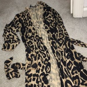 INC leopard wrap tunic